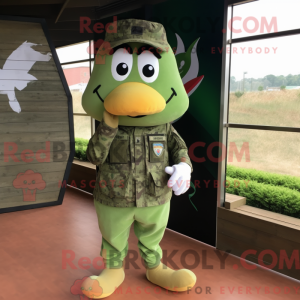 Peach Green Beret maskot...