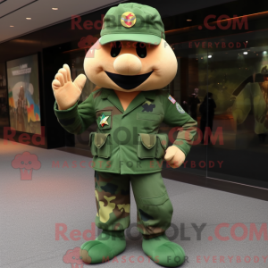 Peach Green Beret maskot...