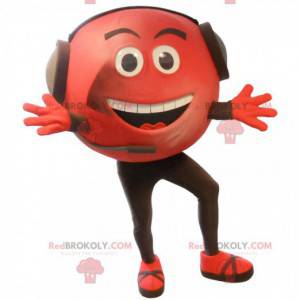 Mascotte de grosse tête rouge géante - Redbrokoly.com