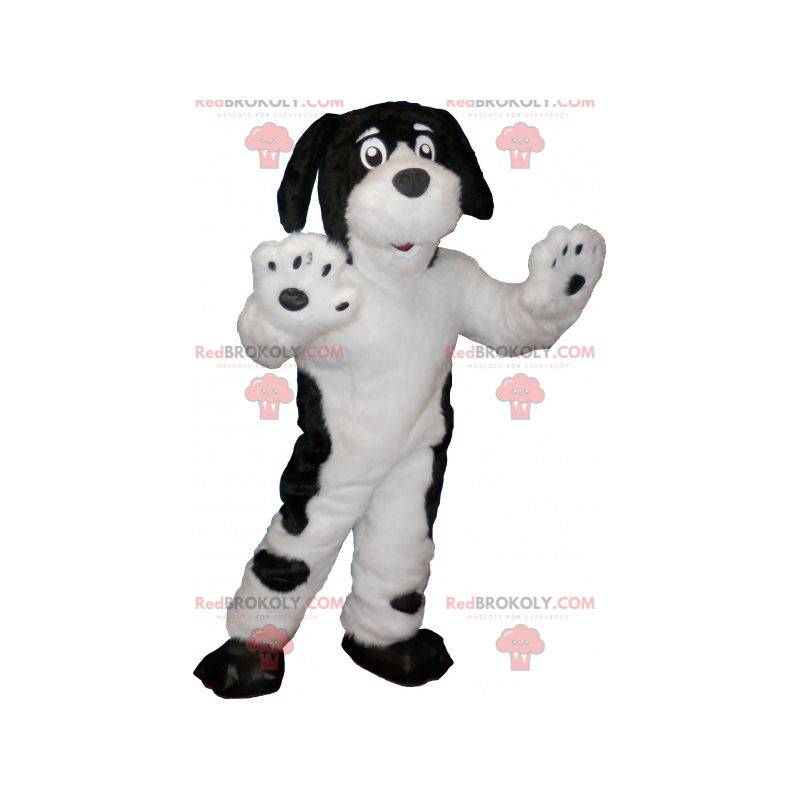 Hvit hundemaskot med svarte flekker - Redbrokoly.com