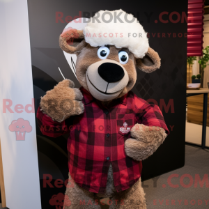 Maroon Merino Sheep maskot...