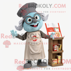 Grå Ceviche maskot kostume...