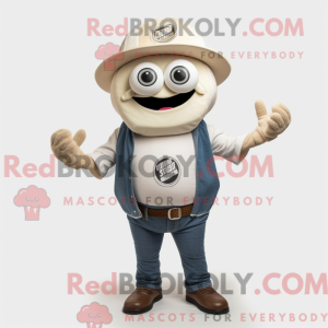 Cream Oyster maskot kostyme...