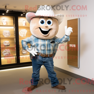 Cream Oyster mascot costume...