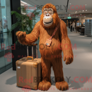 Tan orangutang mask drakt...