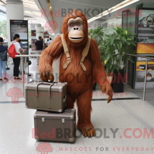 Brązowa maska orangutangowa...