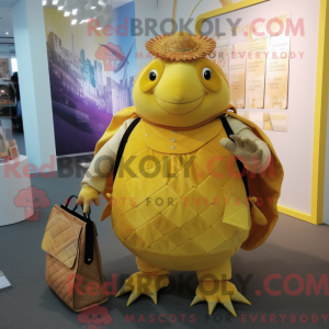 Gul Glyptodon maskot...