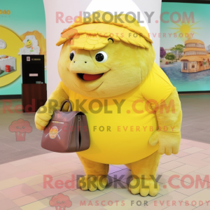 Yellow Glyptodon mascot...