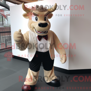 Beige Minotaur maskot...
