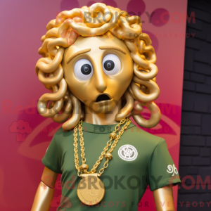 Máscara Gold Medusa com...