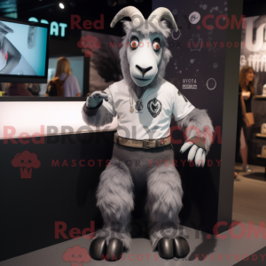 Grijze geit mascottekostuum...