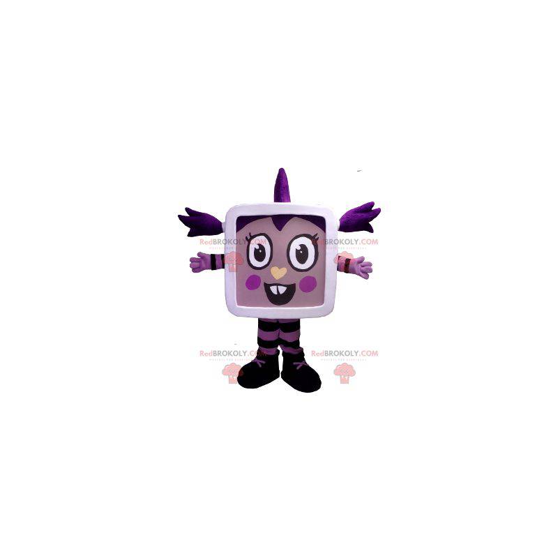 Tablet TV little girl mascot - Redbrokoly.com