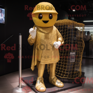Gold Volleyball Net maskot...