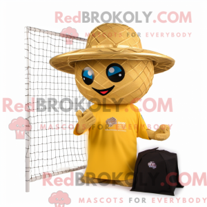Gold Volleyball Net maskot...