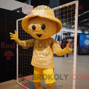 Gold Volleyball Net maskot...