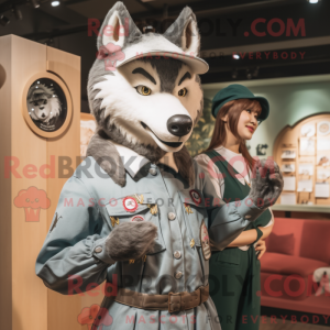 Fantasia de mascote de lobo com macacão e boinas - Lobo mascotes - REBROKO_220353 - RedBrokoly.com