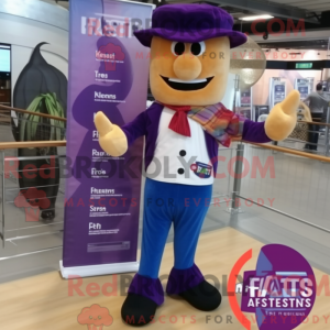 Personaggio mascotte viola...