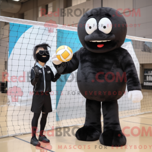 Black Volleyball Net mascot...
