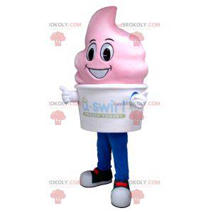 Strawberry Ice Cream Pink Ice Cream Mascot - Redbrokoly.com