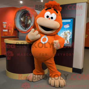 Tan Orange maskot kostyme...