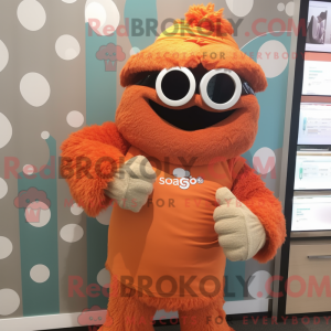 Tan Orange maskot kostyme...