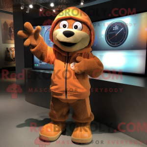 Tan Orange maskot kostyme...