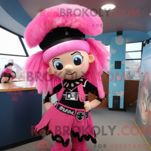 Roze piraat mascottekostuum...