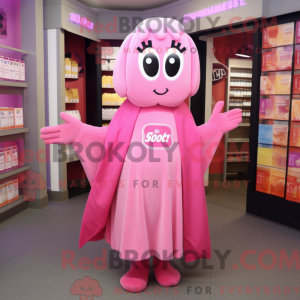 Rosa Aglet-maskotdraktfigur...