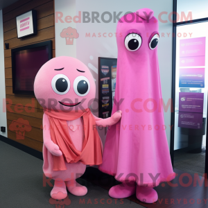 Roze Aglet-mascottekostuum...