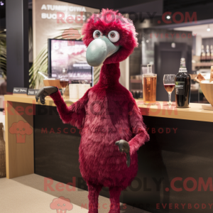 Maroon Ostrich mascot...