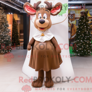Brun rensdyr maskot kostume...