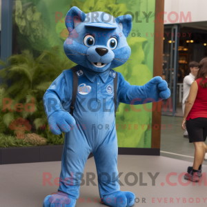 Personaggio mascotte blu...