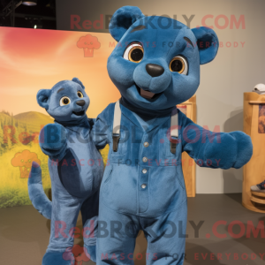 Blue Jaguarundi mascot...
