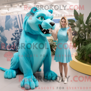 Máscara Cyan Smilodon com...
