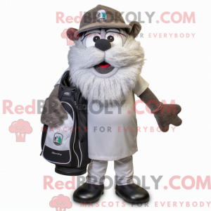 Grå golftaske maskot...
