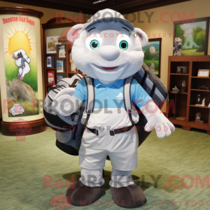 Grå golftaske maskot...