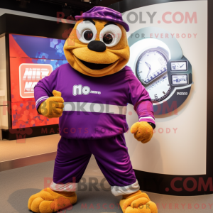 Personaggio mascotte viola...