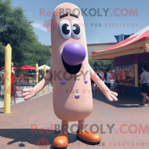 Lavender Hot Dogs mascot...