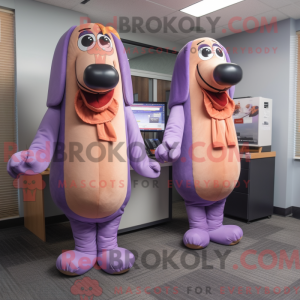 Lavender Hot Dogs mascot...