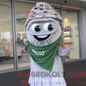 Grå Pesto Pasta maskot...