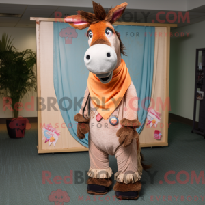 Peach Donkey mascot costume...