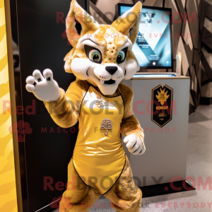Goldener Luchs Maskottchen...