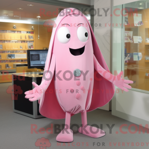 Pink Ray maskotdraktfigur...
