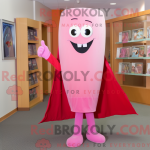 Pink Ray maskot kostume...