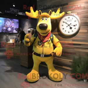 Geel Moose-mascottekostuum...