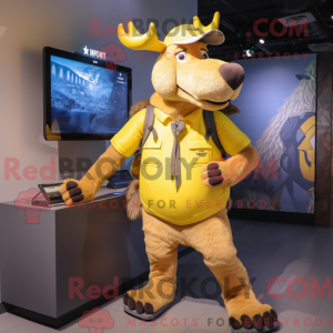 Geel Moose-mascottekostuum...