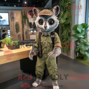 Máscara de Olive Civet com...