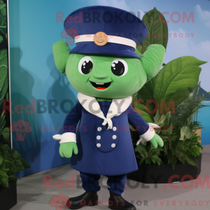 Navy Spinach mascot costume...