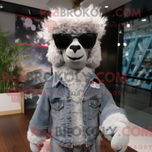 Mascotte d Alpaga gris...