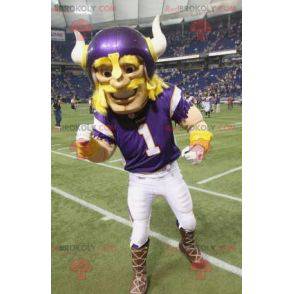 Mascotte vichinga bionda del giocatore di baseball -